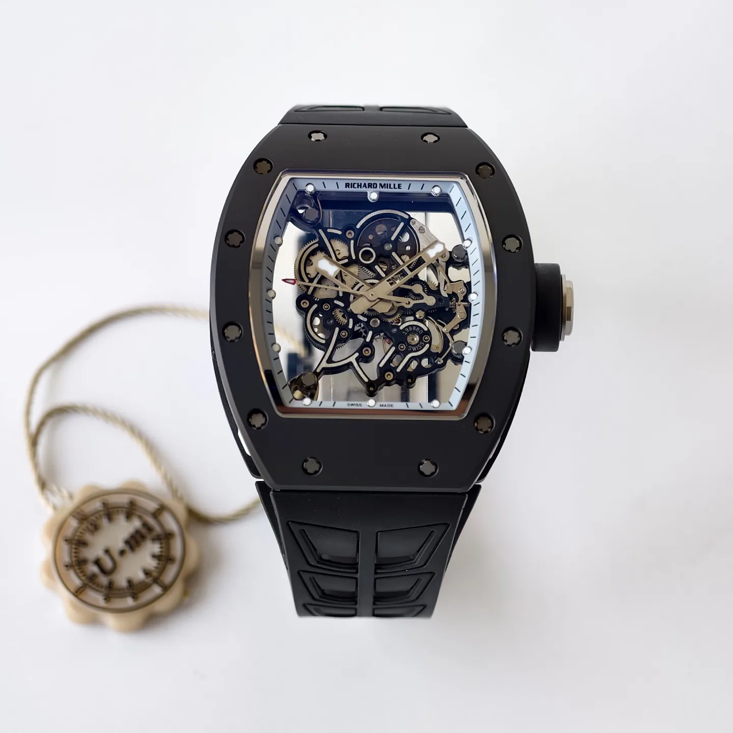 UMI Richard Mille RM055 Bubba Watson Replica RMUL2 Skeleton Dial Black Ceramic Titanium Luxury Watch