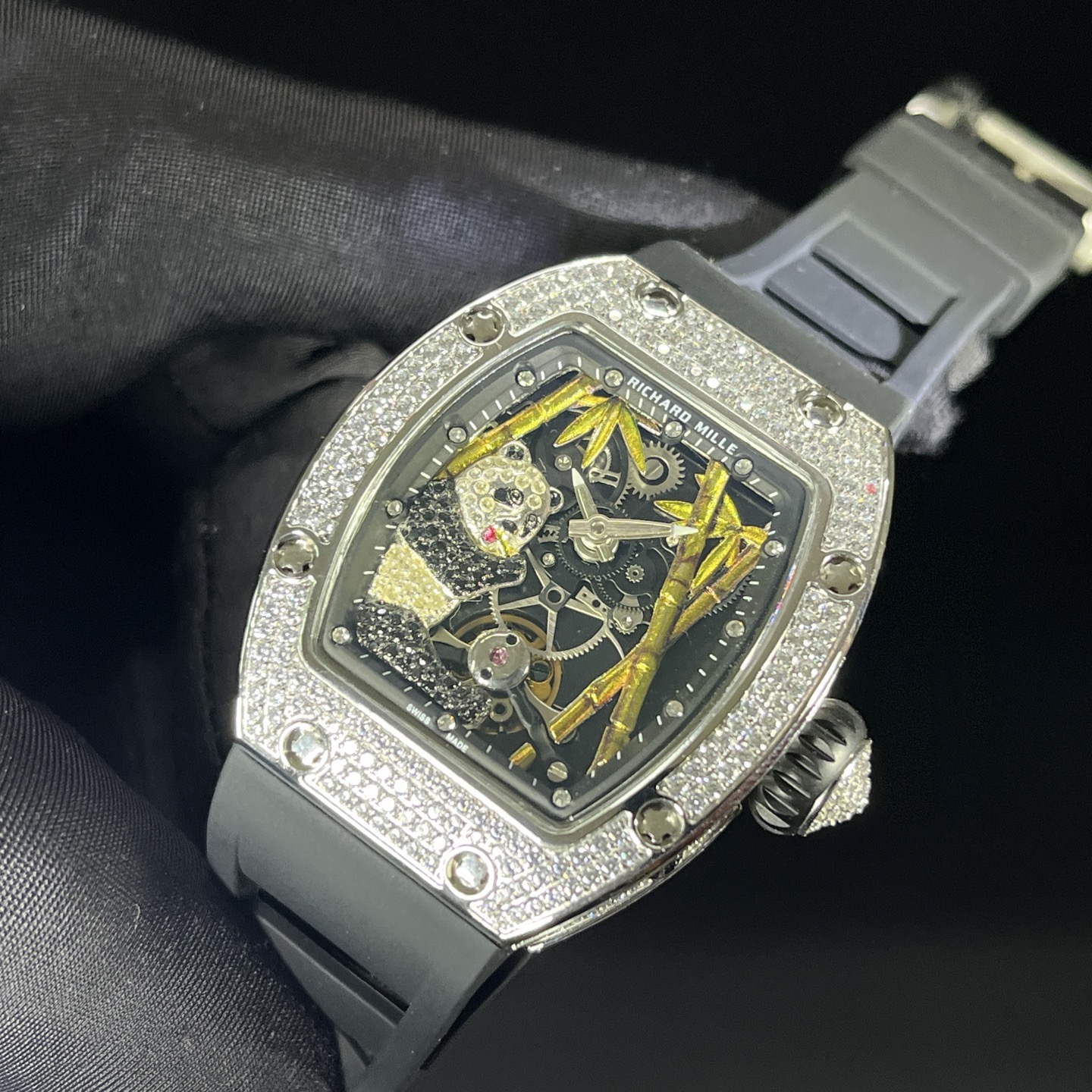 Richard Mille RM 26-01 Panda Diamond "Diamond Crusher" Replica Watch Women