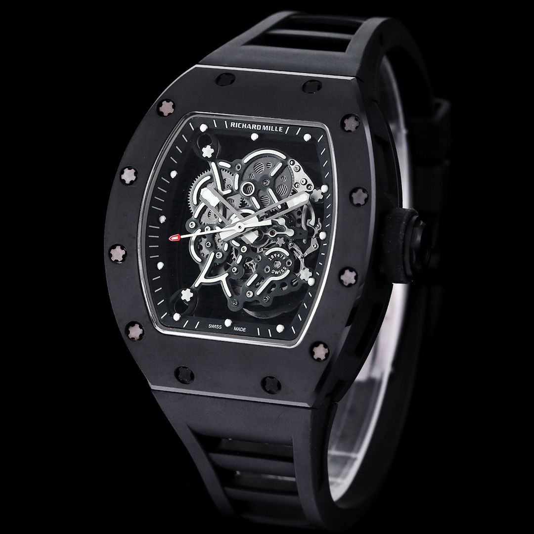 Replica Richard Mille RM 055 Black Ceramic Skeleton Watch – Precision Swiss Movement, Sporty Elegance for Men