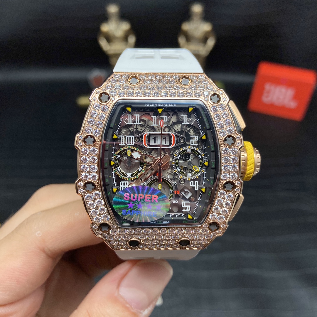 Richard Mille RM 11-03 Replica Watch For Men – Swiss Movement, Diamond-Set Bezel, Luxury Timepiece