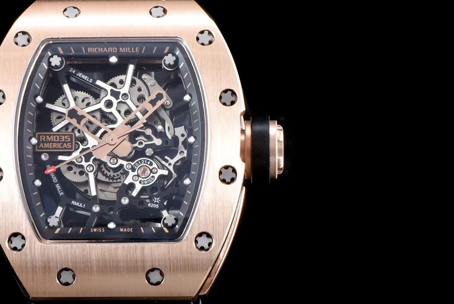 Richard Mille Replica RM 035 Black Strap Folding Clasp