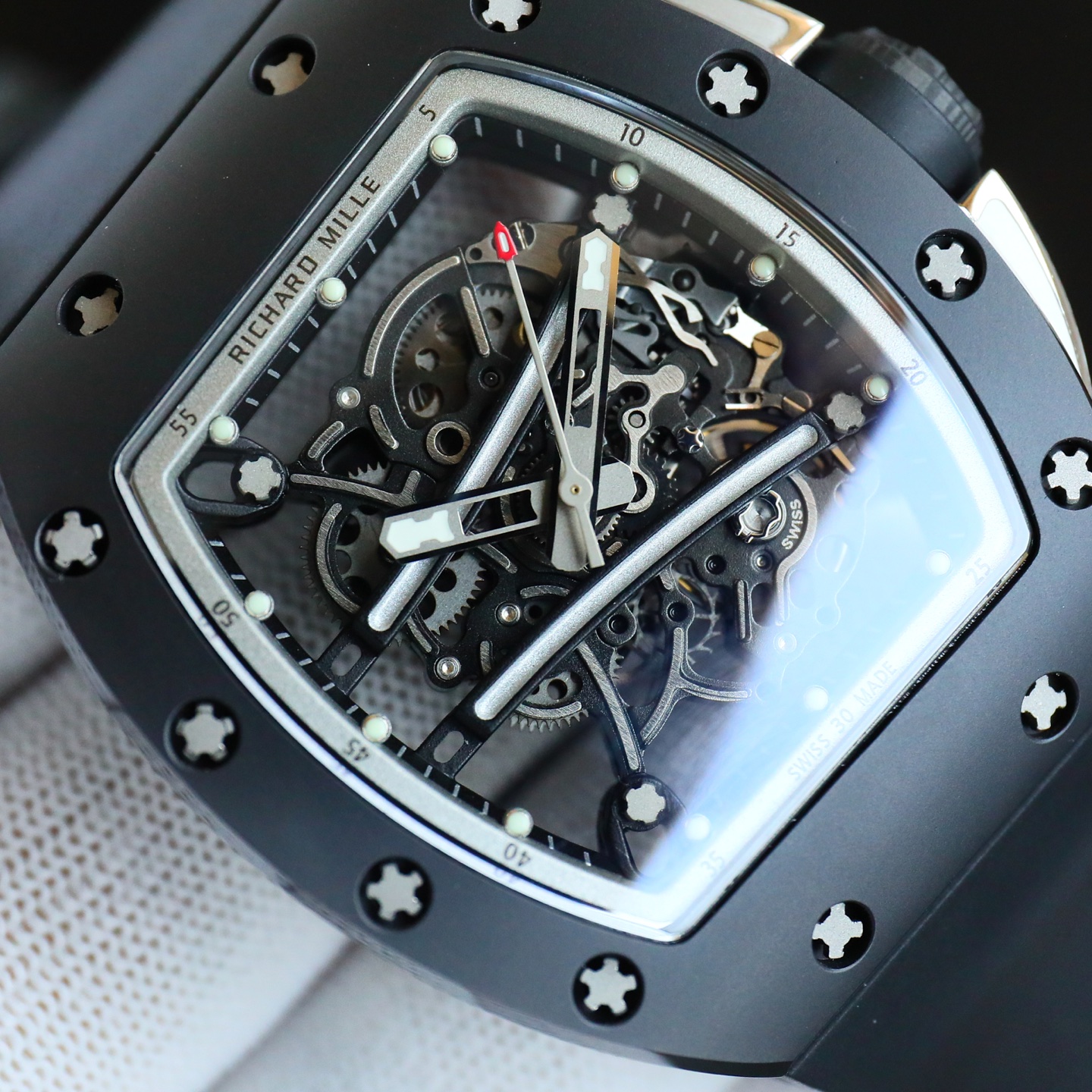 Swiss Richard Mille RM 61-01 Replica Yohan Blake Black Ceramic Skeleton Watch For Men