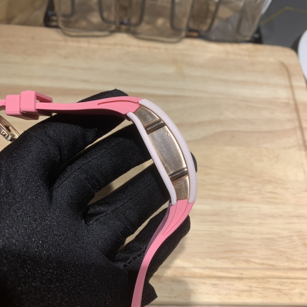 Richard Mille RM 07-01 Ladies Swiss Replica Watch – Pink Ceramic Skeleton Diamond Dial