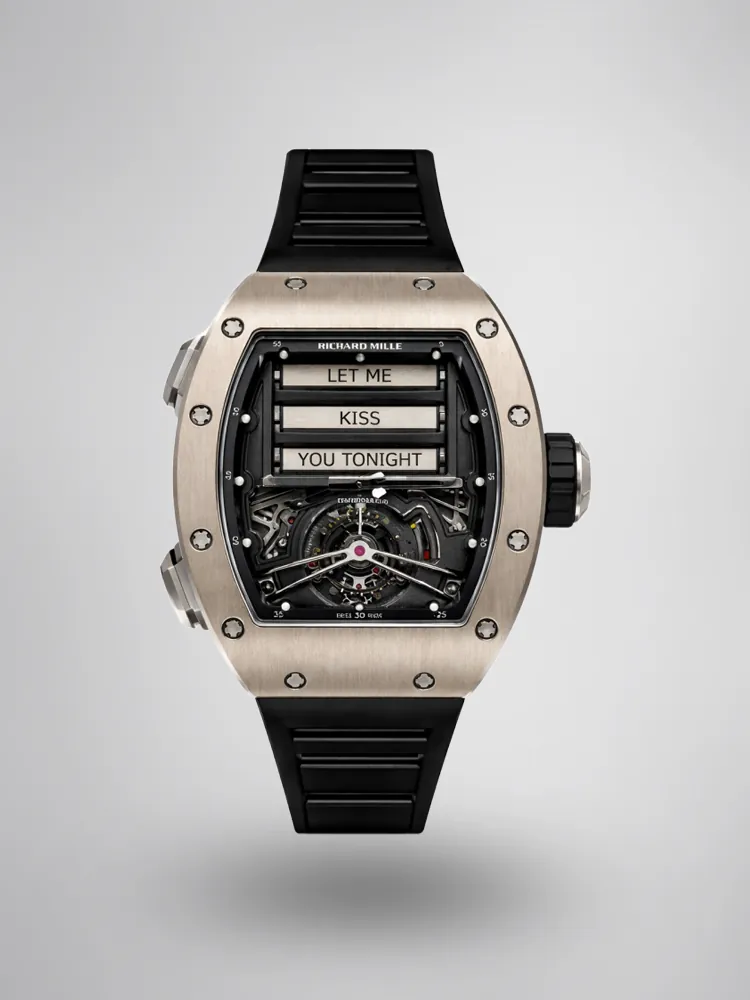Richard Mille RM 069 Replica Funny Dial Skeleton Tourbillon Black Rubber Strap Luxury Men's Watch