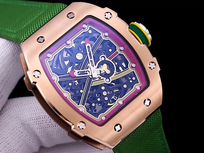 Richard Mille RM 67-02 Replica Green Strap Watch – Ultra-Lightweight Skeleton Dial, Swiss Movement, Premium Craftsmanship