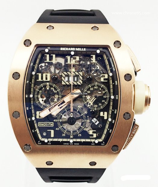 Richard Mille RM 011 Felipe Massa Rose Gold Ivory 50mm Chronograph