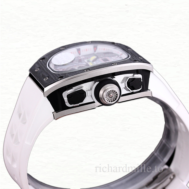 Richard Mille RM 62-01 Men Automatic Transparent Dial Carbon Fiber Rubber Band