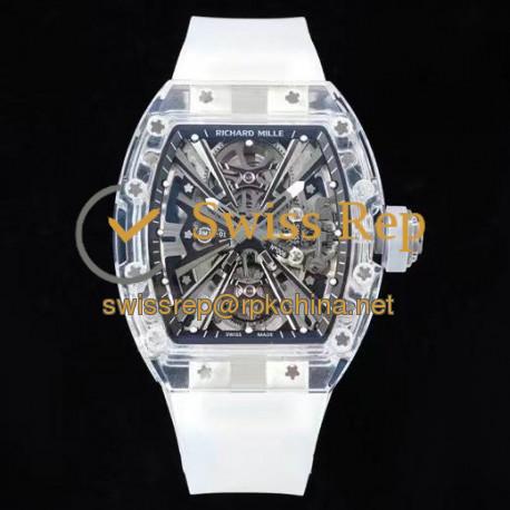 RM012 RMF Sapphire Skeleton Dial Transparent Rubber Strap Tourbillon