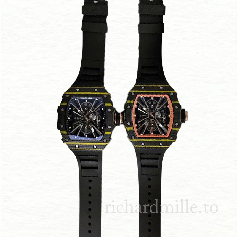 Richard Mille RM12-01 Men Mechanical Carbon Fiber Watch Black Dial