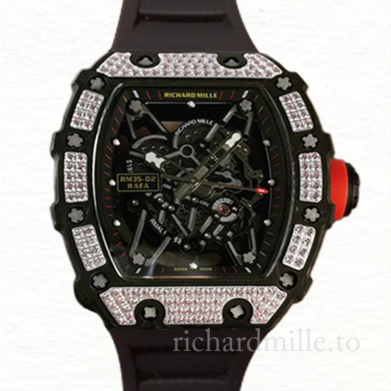 Richard Mille RM35-02 Men Mechanical Watch Transparent Dial