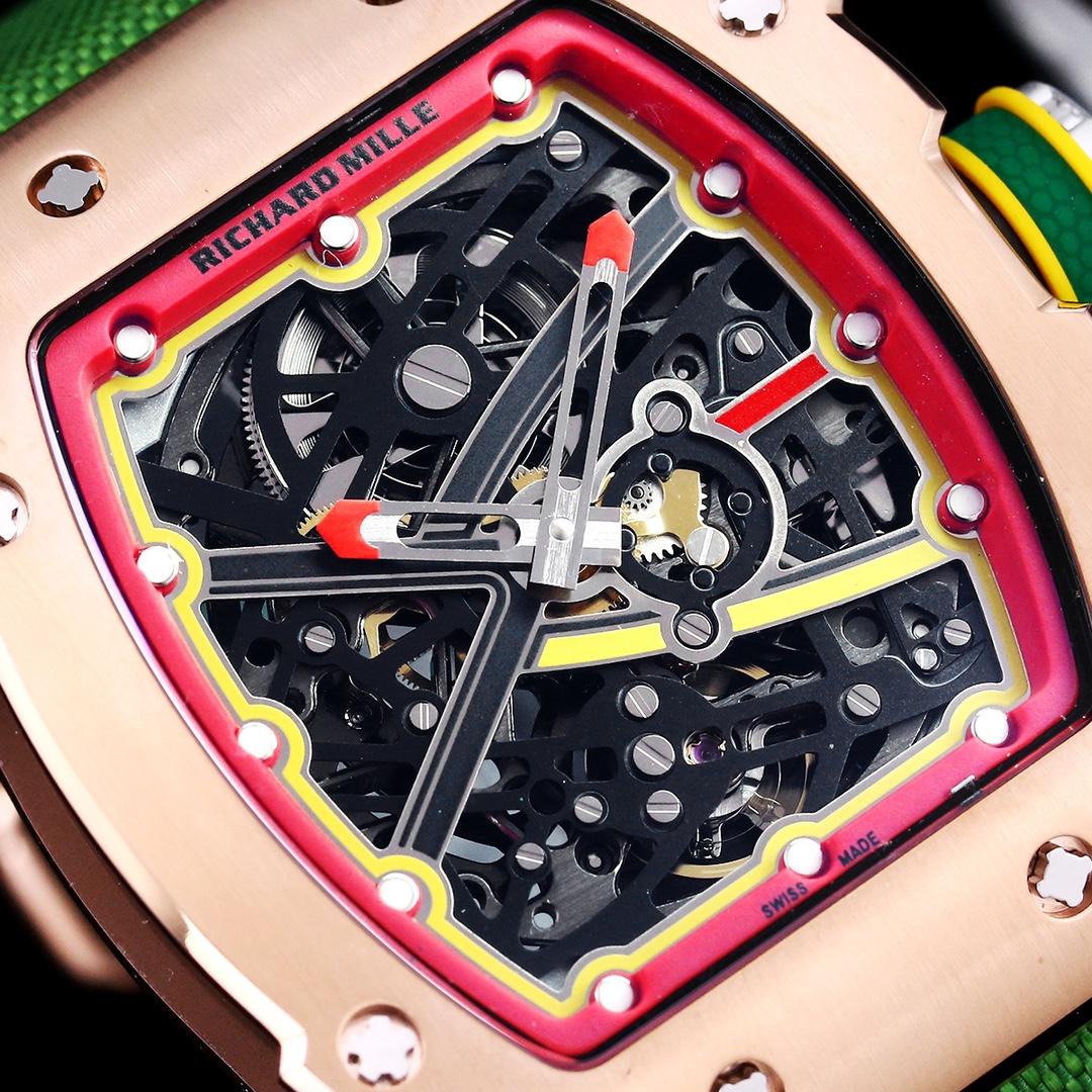 Richard Mille RM 67-02 Replica Green Strap Watch – Ultra-Lightweight Skeleton Dial, Swiss Movement, Premium Craftsmanship