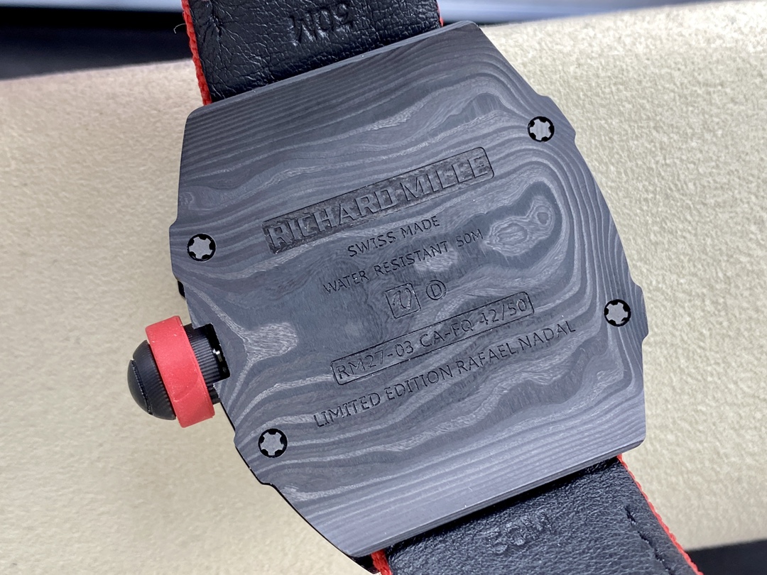 Richard Mille RM 27-03 Rafael Nadal Super Clone Tourbillon Watch – Ultra Light Carbon TPT Red Bull Design