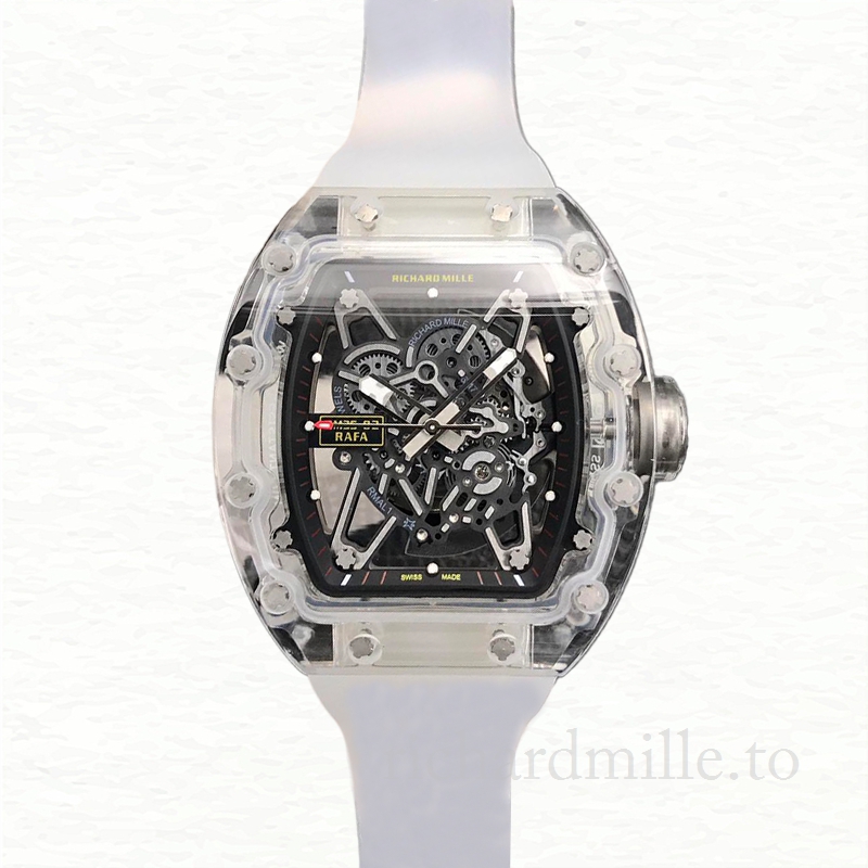 Richard Mille RM35-02 Men Mechanical Watch Rubber Band Glass