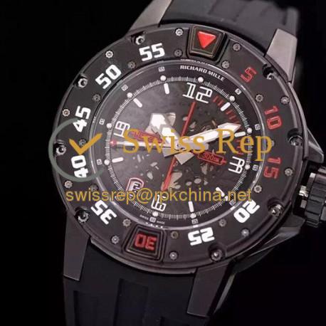 RM028 White PVD Black Dial 7751