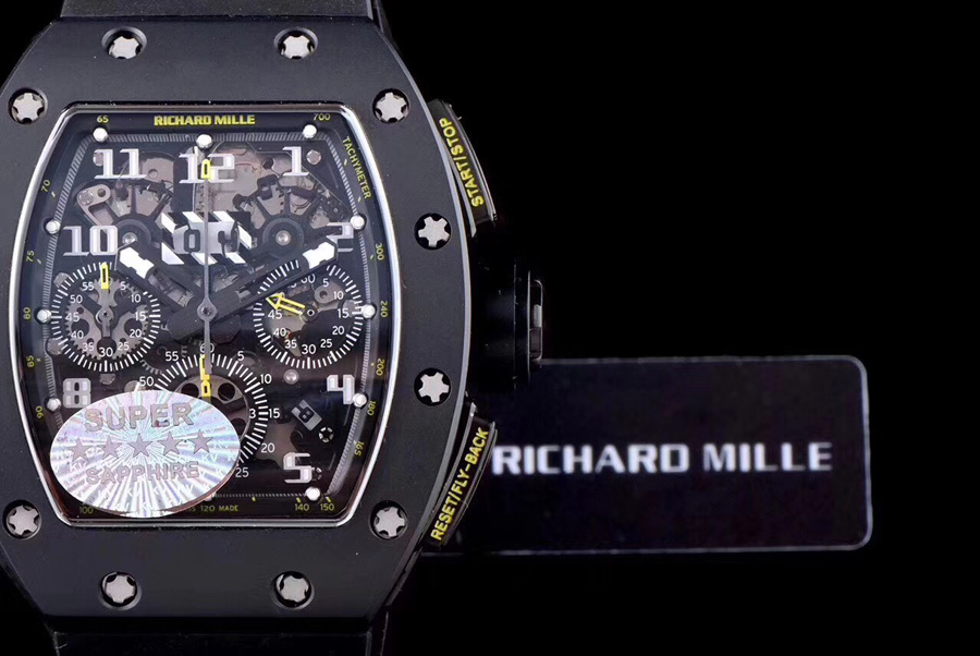 Richard Mille Replica RM 011 Black Strap