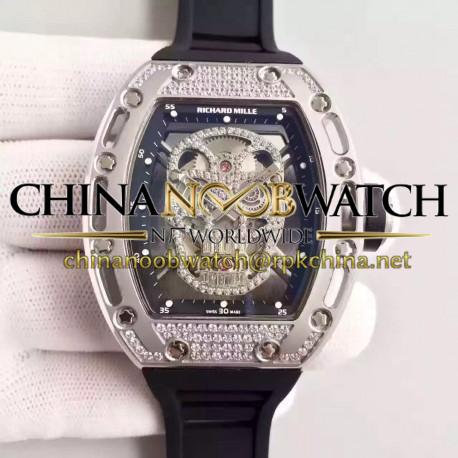 RM052 SF Titanium &amp; Diamond Diamond Skull Dial Swiss M6T51
