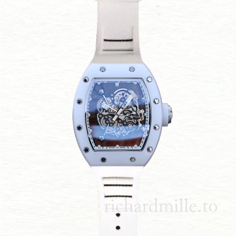 Richard Mille RM055 Men Mechanical Watch Transparent Dial