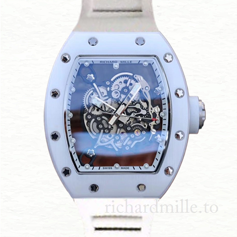 Richard Mille RM055 Men Mechanical Watch Transparent Dial