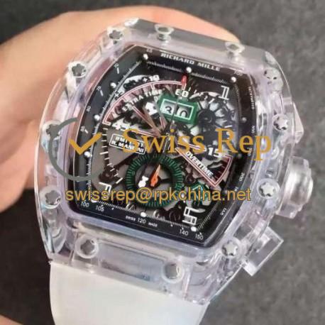 RM011-01 R Mancini Shappire Black &amp; Skeleton Dial 7750