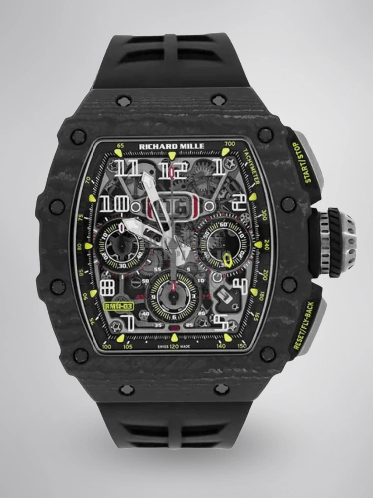 Super Clone RM11-03 Black Magic Richard Mille NTPT Carbon Fiber Full Skeleton 7750