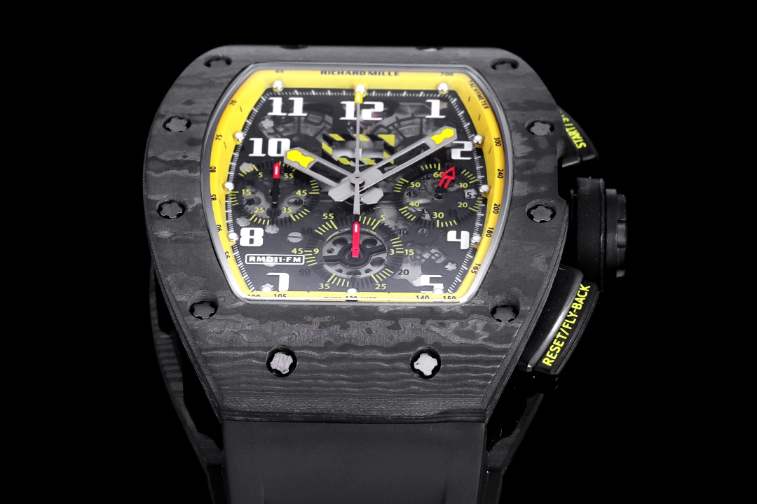 Richard Mille RM 011 Transparent Dial Men’s Black Rubber Band