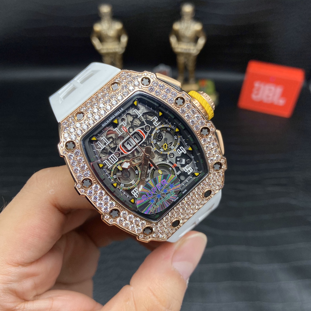 Richard Mille RM 11-03 Replica Watch For Men – Swiss Movement, Diamond-Set Bezel, Luxury Timepiece
