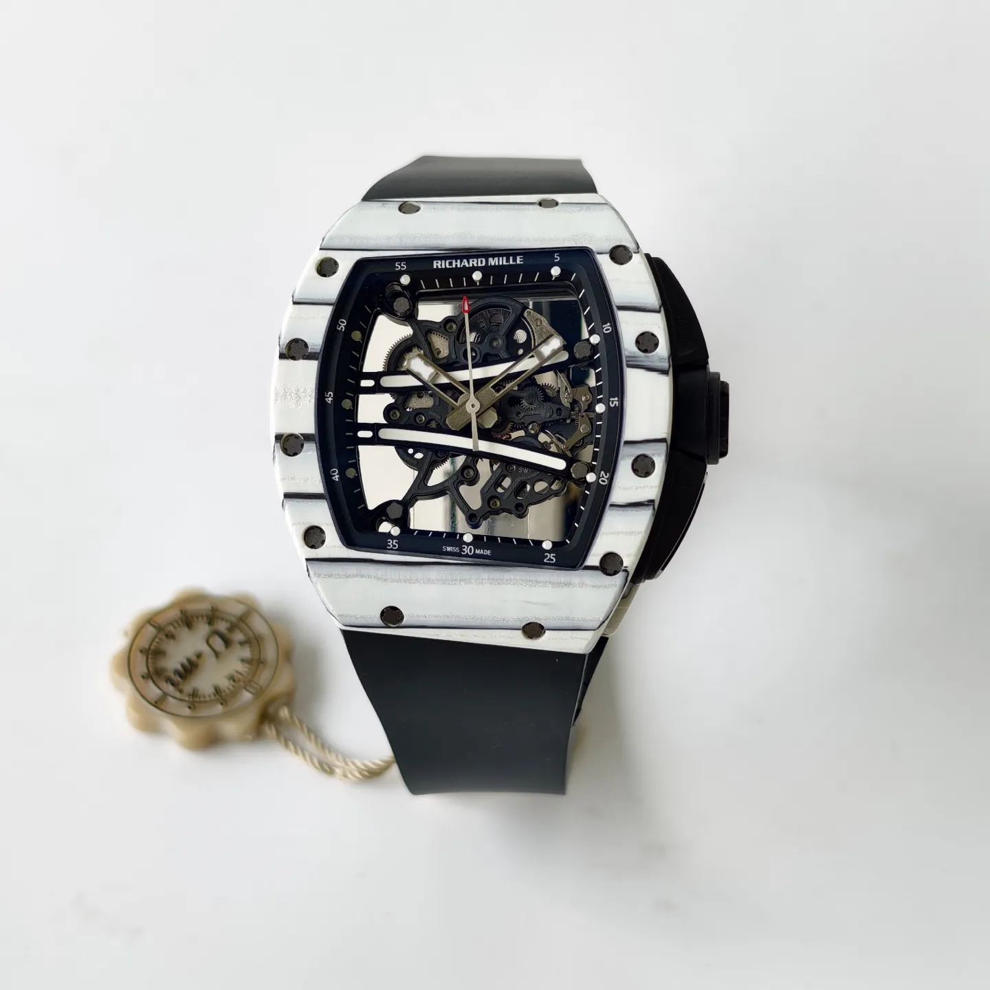 UMI RM 61-01 Yohan Blake Skeleton Dial White Forged Carbon Sports Replica Watch