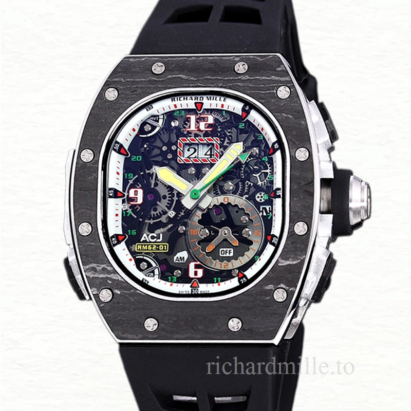 Richard Mille RM 62-01 Men Automatic Transparent Dial Watch