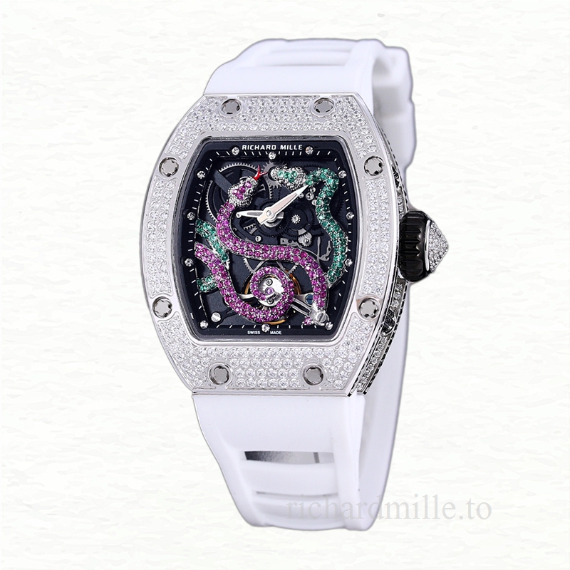Richard Mille RM 026 Unisex Automatic Rubber Band Transparent Dial Stainless Steel