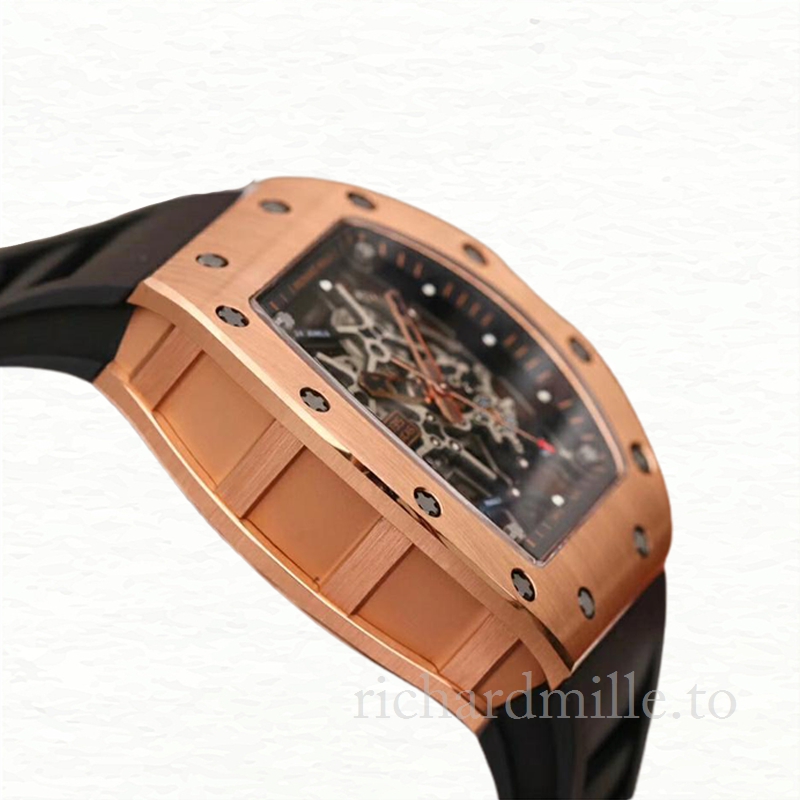 Richard Mille RM035 Men Mechanical Rubber Band Transparent Dial