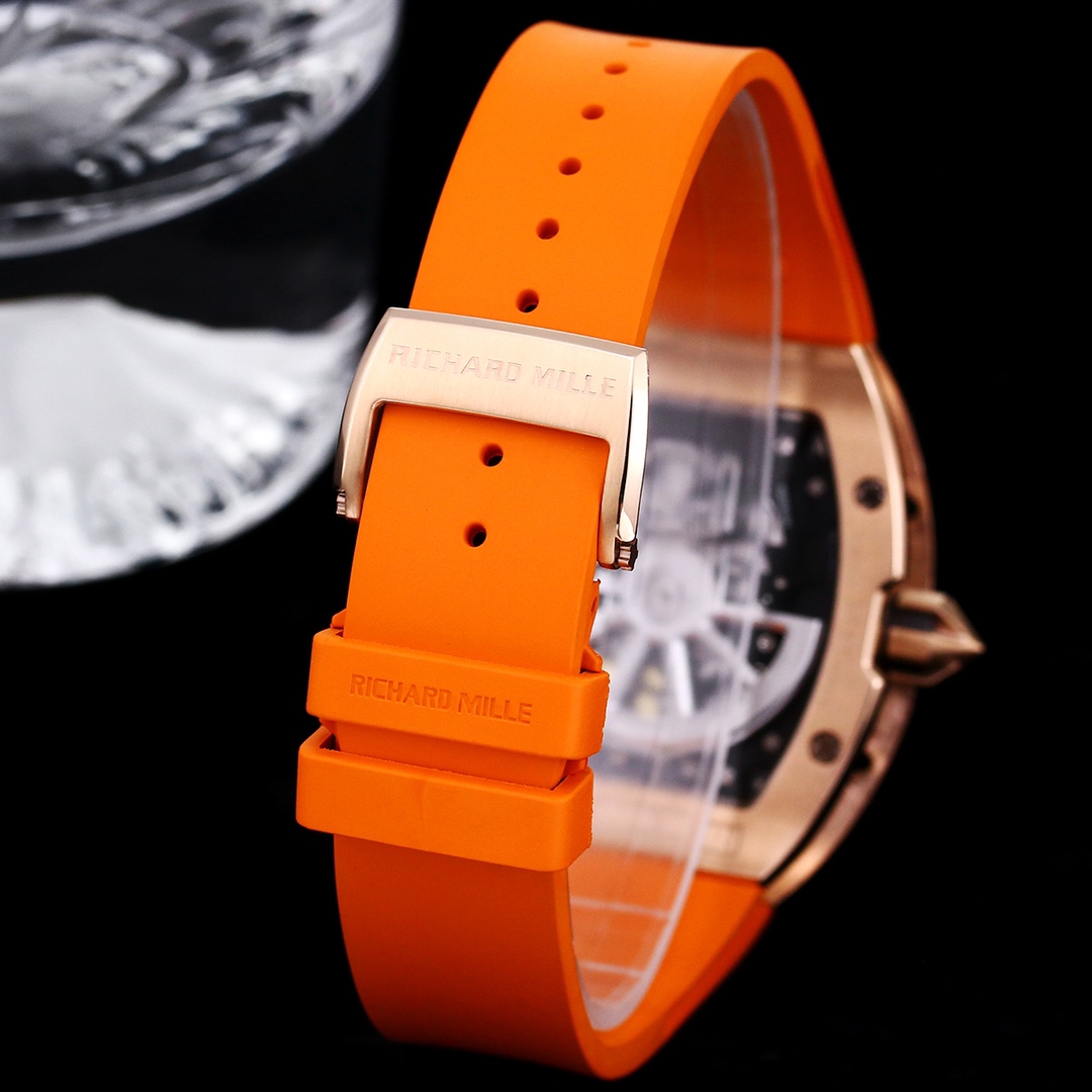 Premium Luxury Richard Mille RM 67-01 Replica Watch – Skeleton Dial, Swiss Movement, Bold Orange Strap