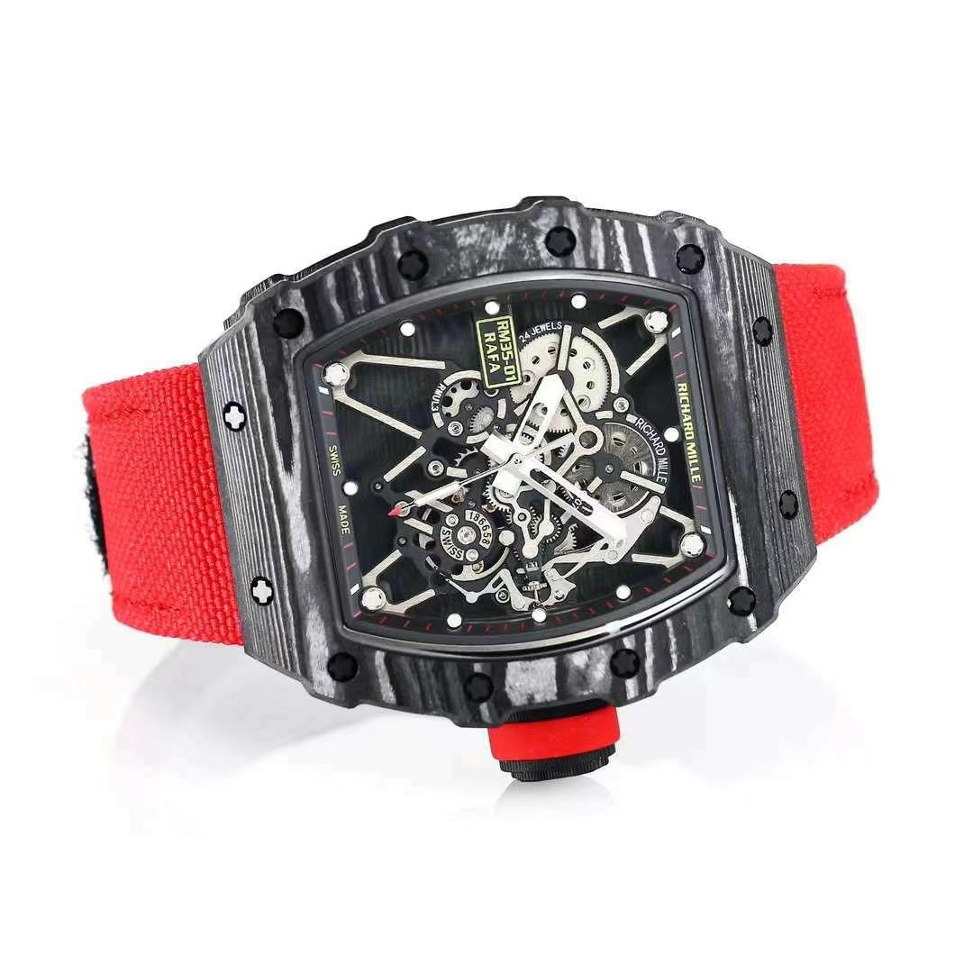 Best Swiss Replica Richard Mille RM 35-01 Rafael Nadal Watch – Carbon Fiber Case