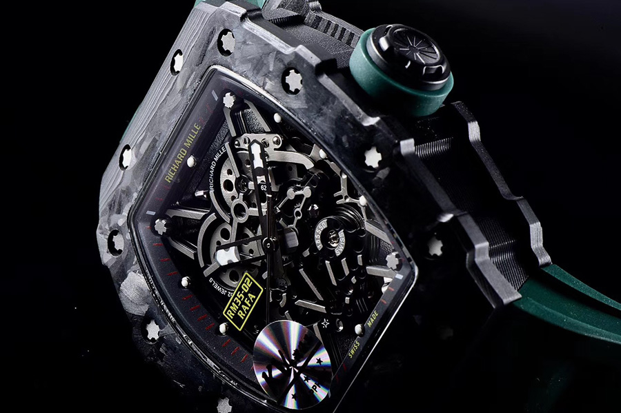Richard Mille Replica RM 35-02 V3 Upgraded Green Strap
