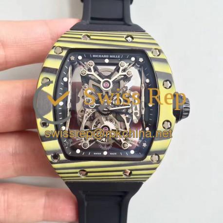 RM50-27-01 NTPT KVF Yellow Forged Carbon Black &amp; Skeleton Dial M9015