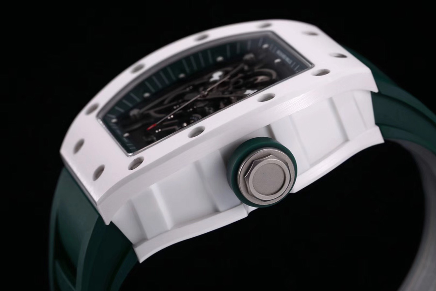 Richard Mille Replica RM 055 Green Strap White Ceramic Bezel
