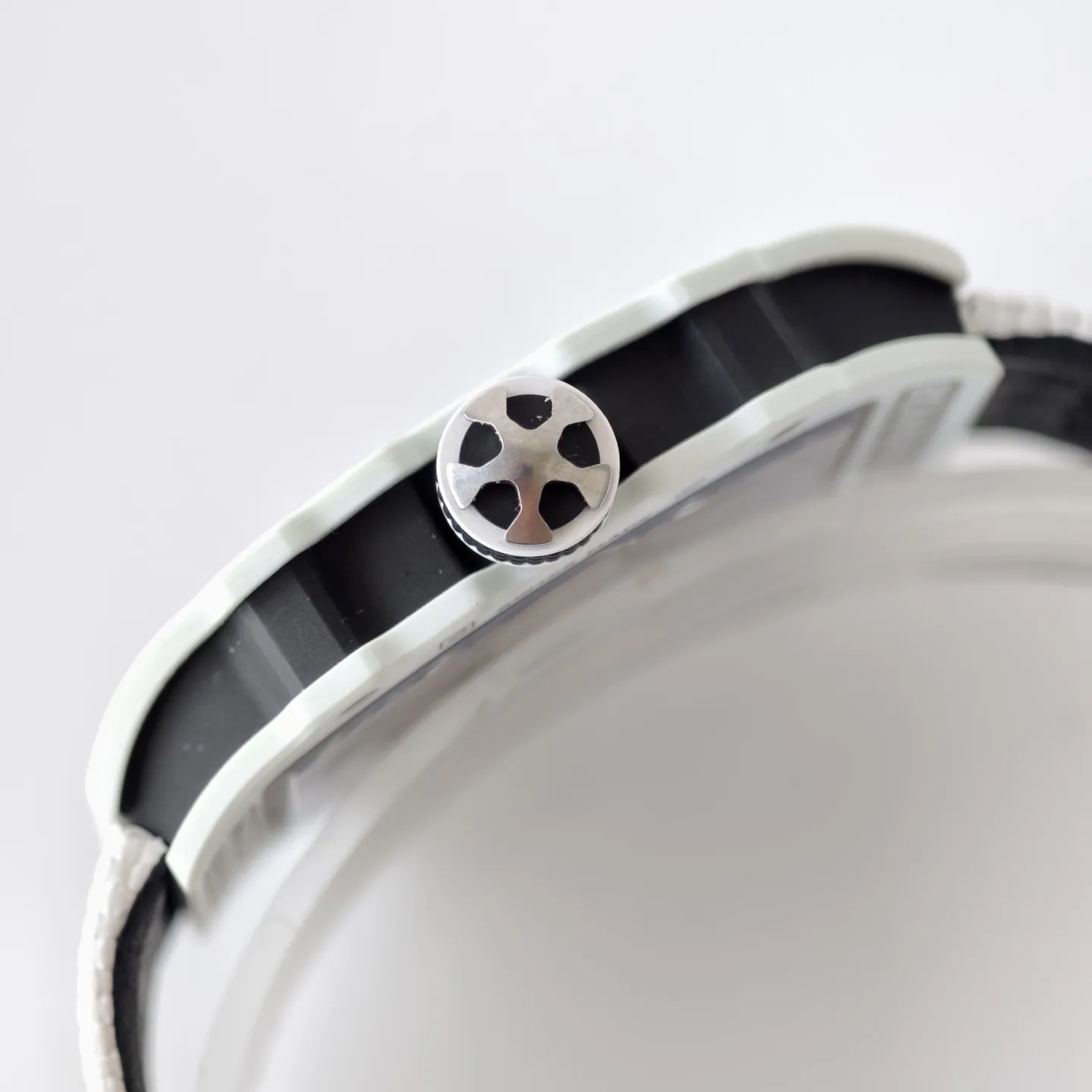 UMI RM 67-02 White Quartz TPT Carbon Case White Fabric Strap Skeleton Replica Watch