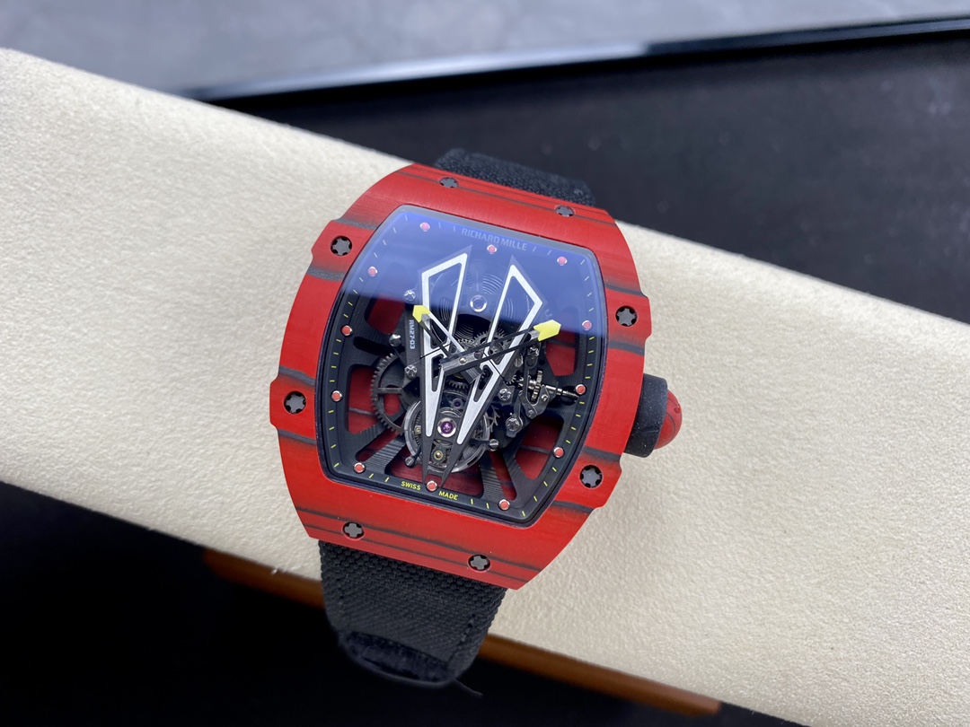 Swiss Replica Richard Mille RM27-03 41mm Red Matador Skeleton Dial Carbon Fiber Case
