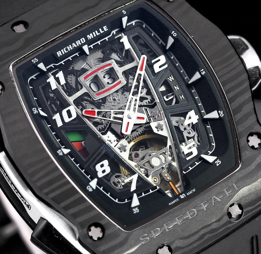 Replica Richard Mille RM 40-01 McLaren Speedtail Carbon Case Rubber Strap Tourbillon Movement Watch