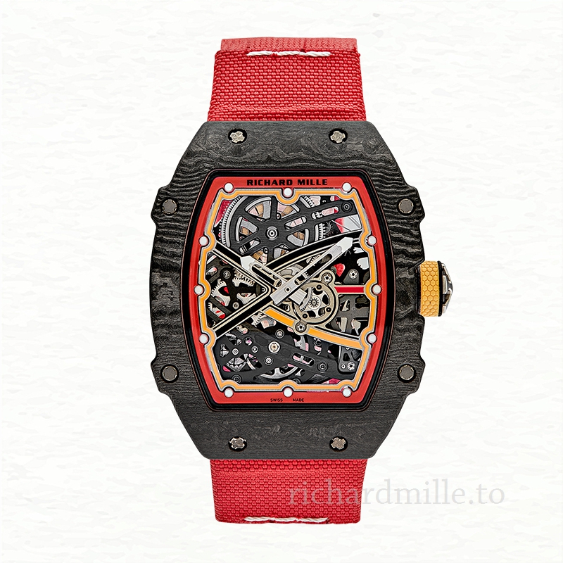 Richard Mille RM 67-02 Strap Transparent Dial Men’s Red Watch
