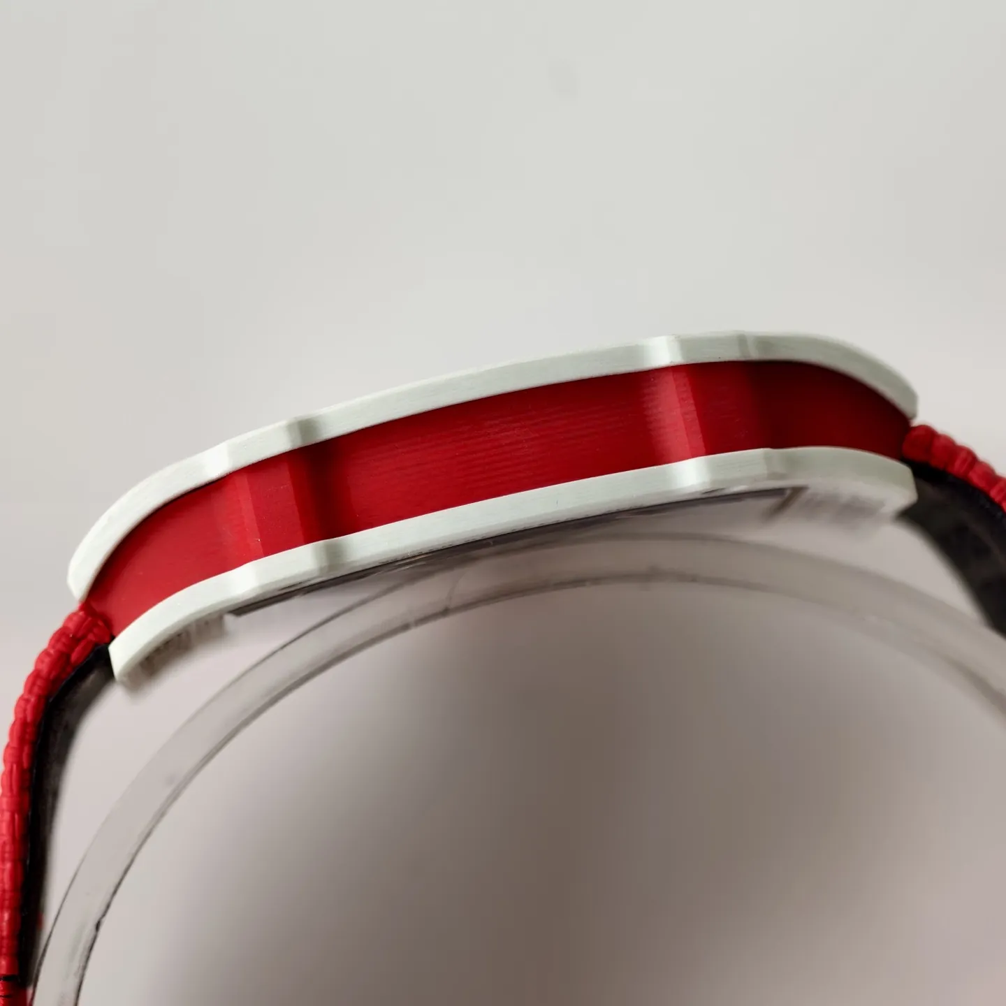 UMI RM 67-02 Charles Leclerc Skeleton Dial White Carbon Red Fabric Strap Replica Watch