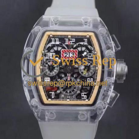 RM011-FM Shappire Cream &amp; Skeleton Dial 7750