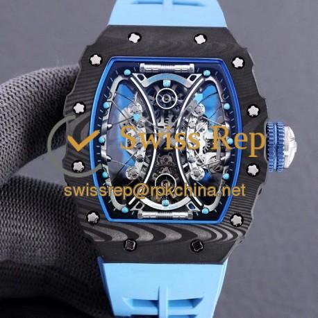 RM 53-01 Tourbillon Pablo Mac Donough JBF Forged Carbon Blue Skeleton Dial Tourbillon V2