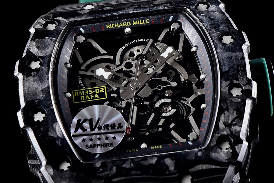 Richard Mille Replica RM 35-02 V3 Upgraded Green Strap