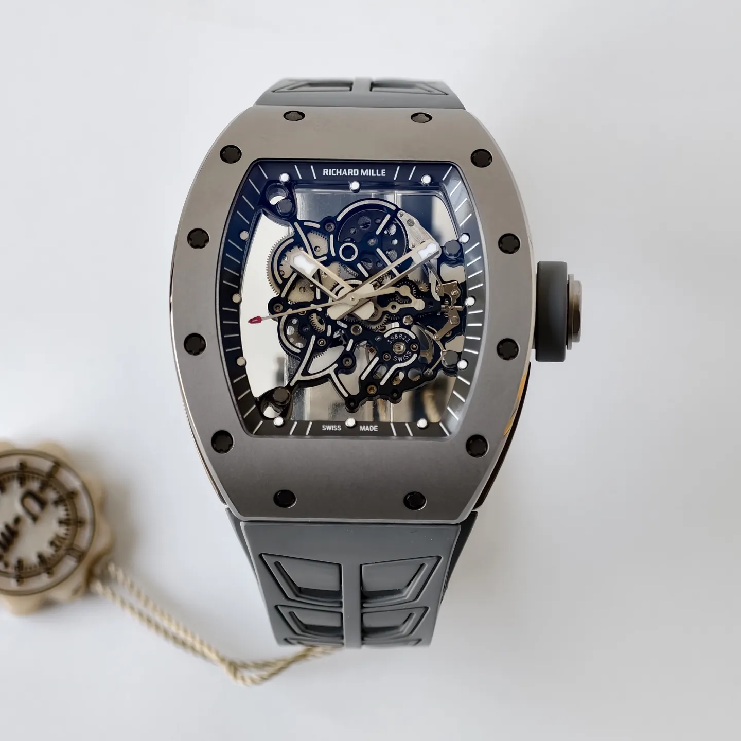 UMI Richard Mille RM 055 Bubba Watson All Grey Super Clone Skeleton Dial Ceramic Case RMUL2 Movement