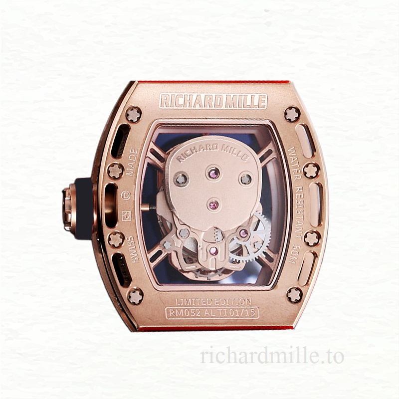 Richard Mille RM 052 Men Automatic Diamonds Skull Dial Watch
