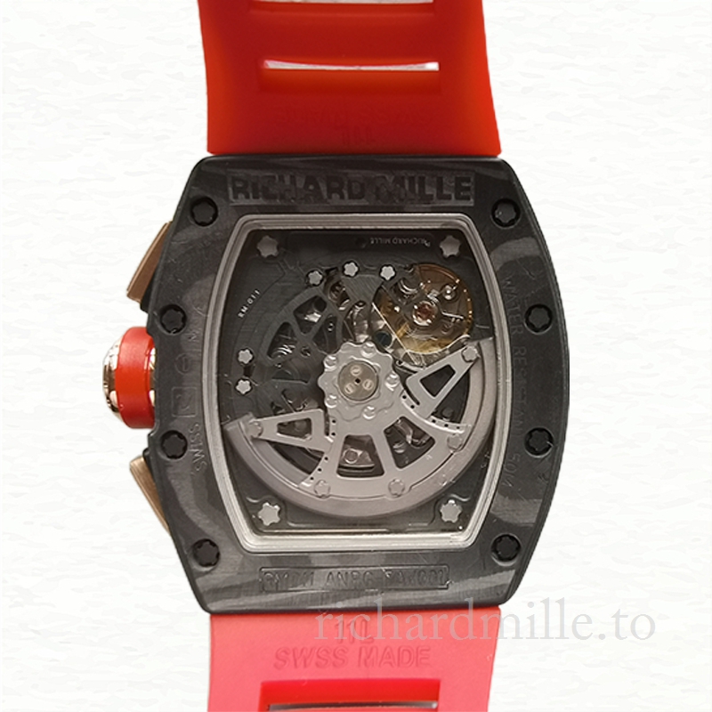 Richard Mille RM011 Automatic Men Titanium Watch Rubber Band