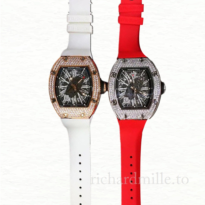 Richard Mille RM023 Mechanical Men Rubber Band Watch Diamond Bezel