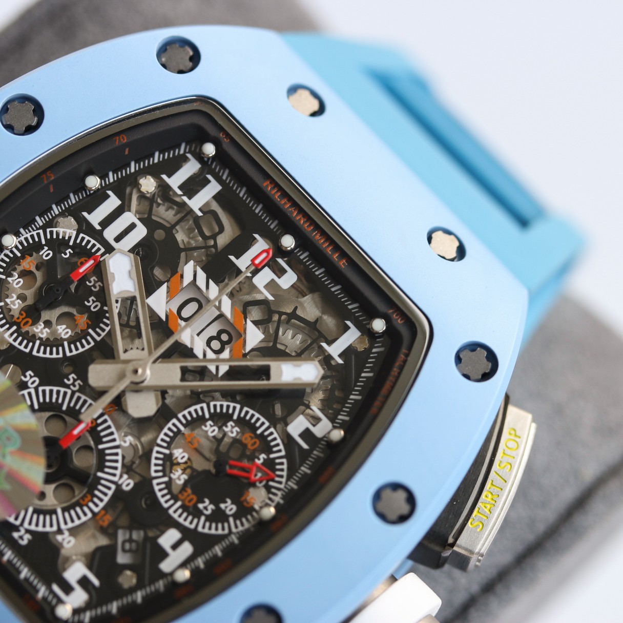 Best Richard Mille RM11-03 Carbon Fiber Chronograph Replica Black Dial Watch