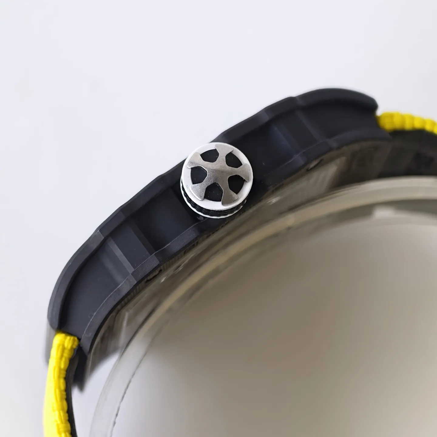 UMI Richard Mille RM 67-02 UAE Edition Black Carbon TPT Yellow Strap Skeleton Replica Watch